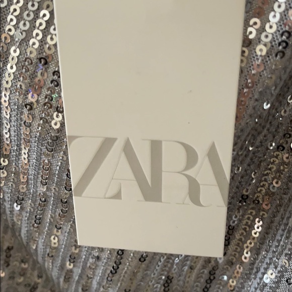 Zara silver sequence one shoulder open bodysuit - Picture 2 of 6